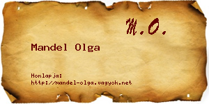 Mandel Olga névjegykártya