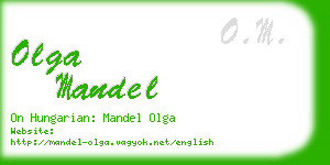 olga mandel business card